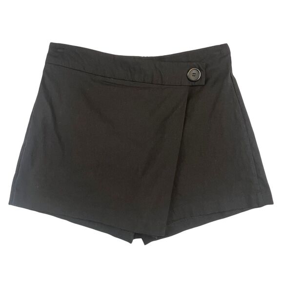 Joe B Wrap Skort XL Black Minimalist Retro Y2K Preppy Dark Academia Mini Skort - Picture 1 of 9